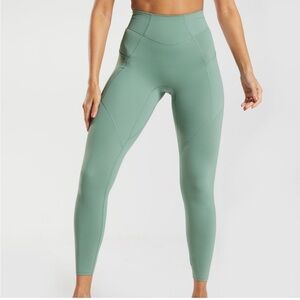 Gymshark Whitney Simmons green leggings size medium worn 1 time